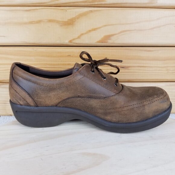 Worx by Red Wing 7.5M Brown Leather Lace-up Work Safety Oxford Shoes STYLE #5115 - Picture 9 of 11